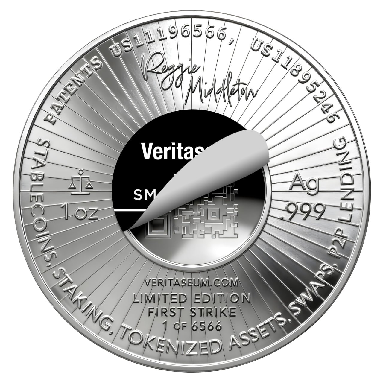 PRESALE - VeritaseumTM Smart Metal Limited Edition First-Strike 1 Toz. Fine Silver Round - Image 5