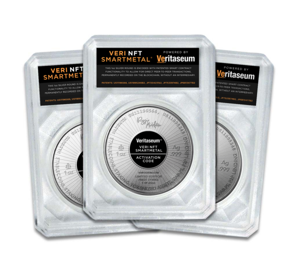 PRESALE - VeritaseumTM Smart Metal Limited Edition First-Strike  1 Toz. Fine Silver Round - Image 4