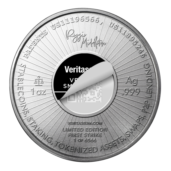 PRESALE - VeritaseumTM Smart Metal Limited Edition First-Strike  1 Toz. Fine Silver Round - Image 3