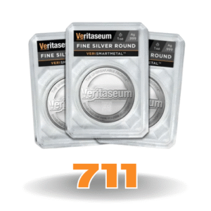 Number 711 - Unique Fine Silver Round